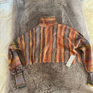 Urban Outfitters Multicolor cropped Turtleneck Sweater
